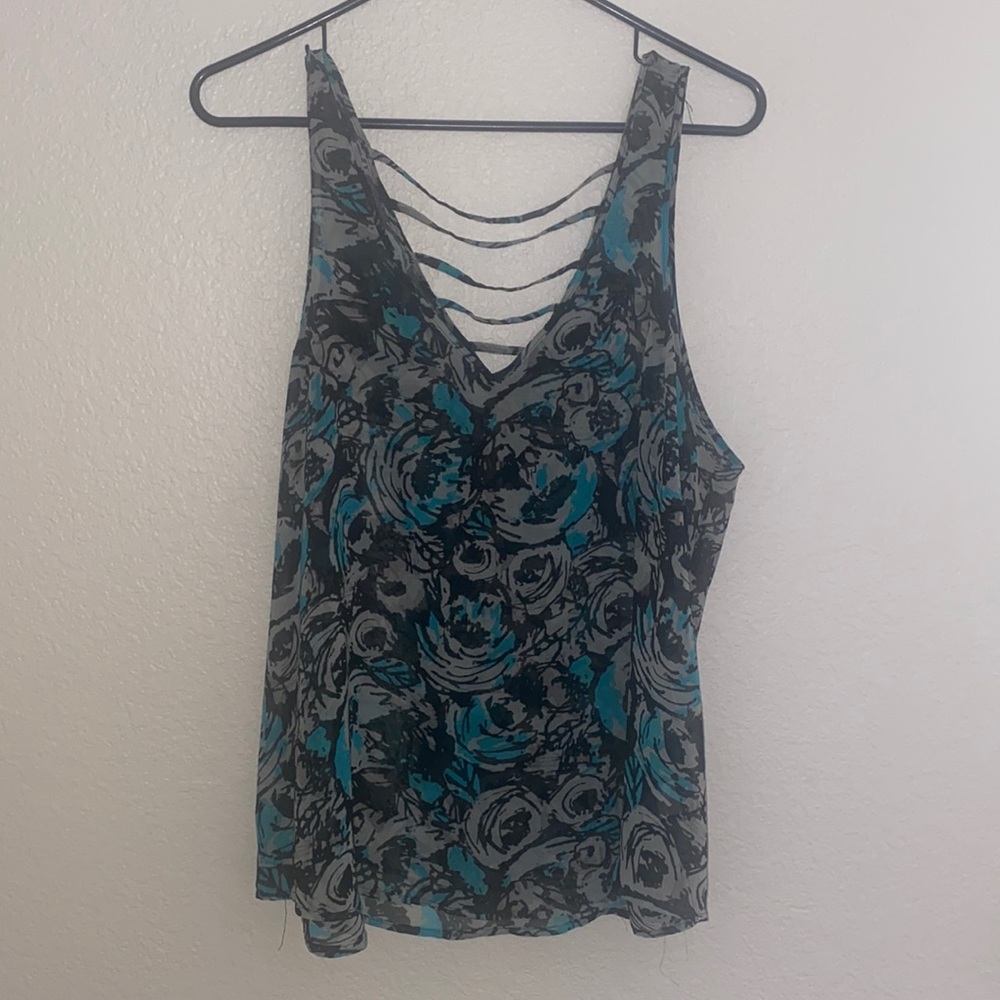Sheer Nollie Flower Tank L